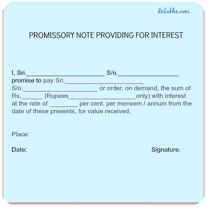 Do banks accept promissory notes?