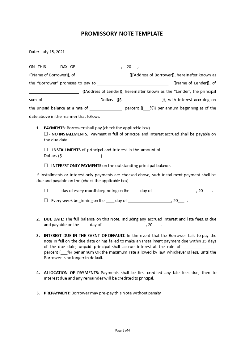 Do promissory notes need to be registered?