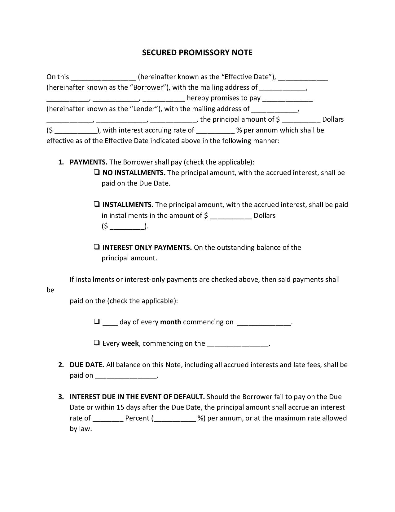 What happens when a promissory note is paid in full?