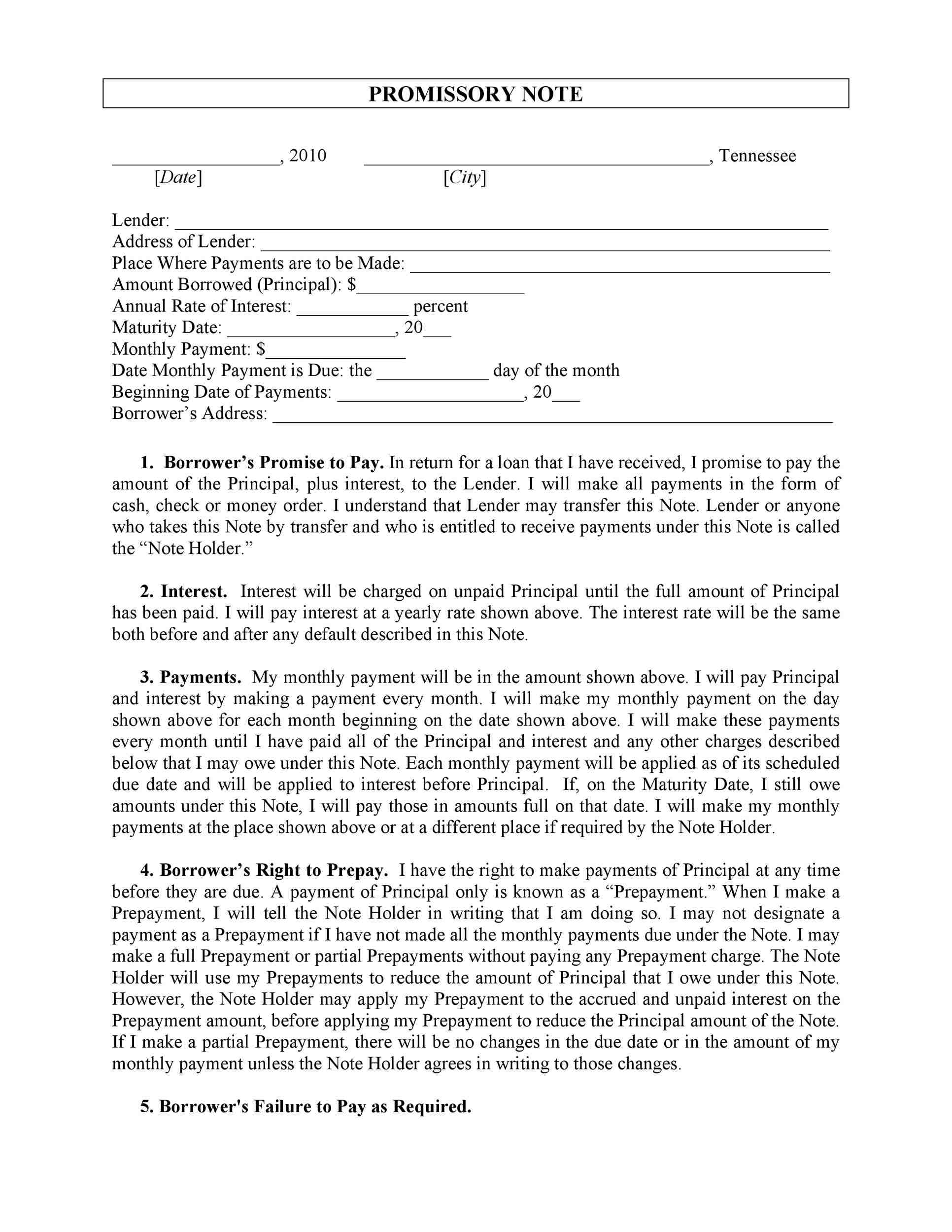 How risky is a promissory note?