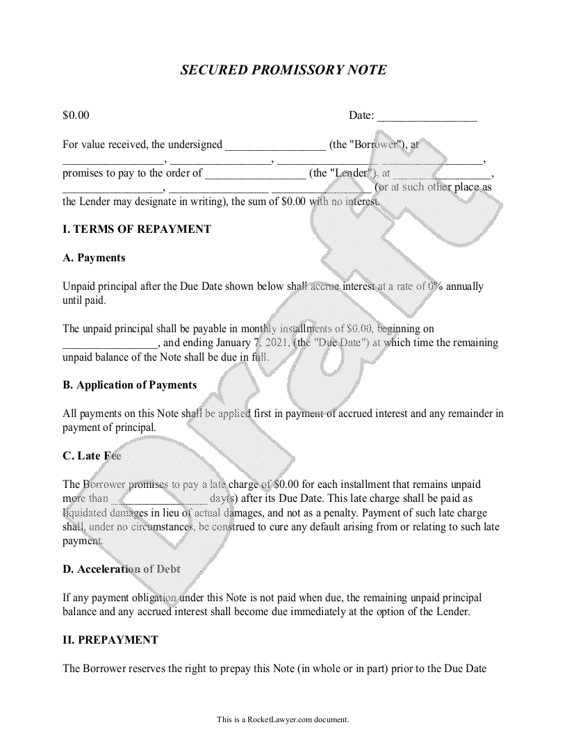 Is a promissory note a legal document?