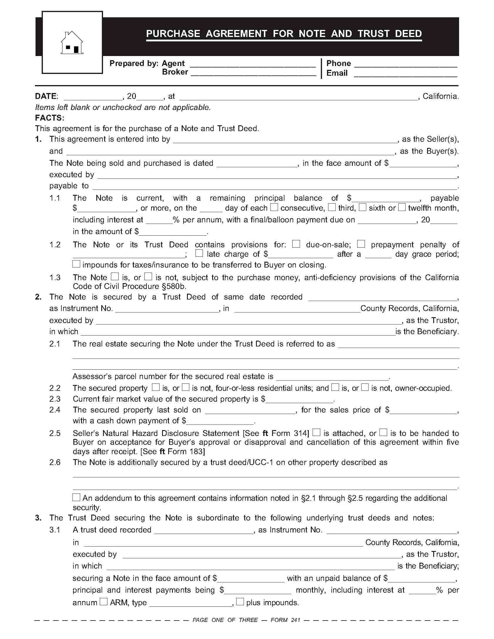 What is a purchase note?