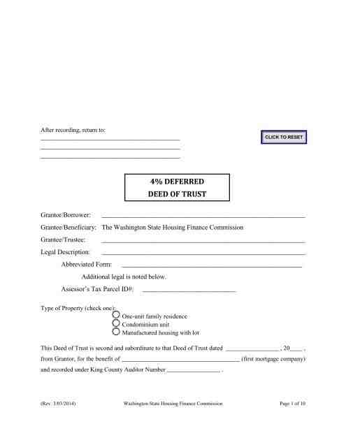 Why is a deed of trust important?